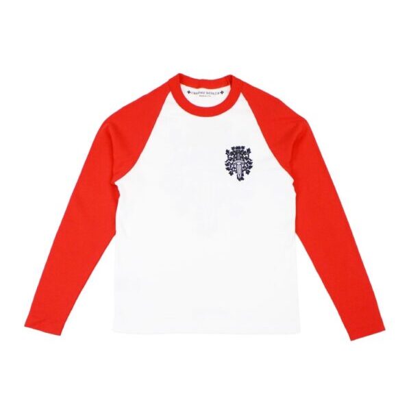 Chrome Hearts Dagger Baseball Shirt – White & Red