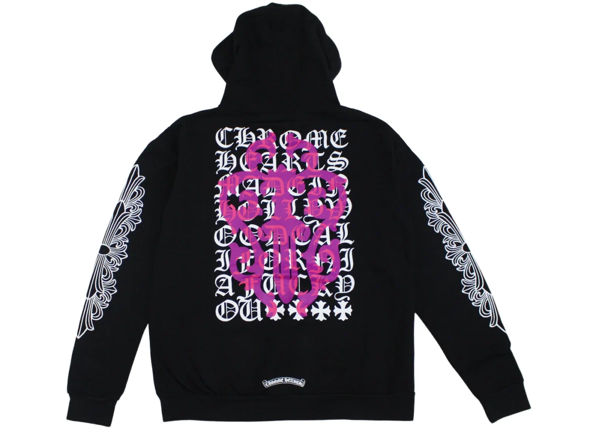 Chrome Hearts Eye Chart Dagger Zip-Up Hoodie