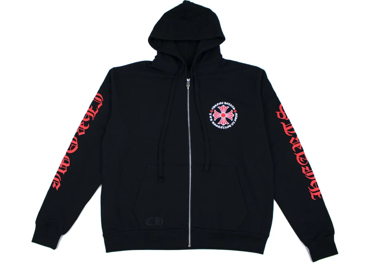 Chrome Hearts Made In Hollywood Plus Cross Zip Up Hoodie