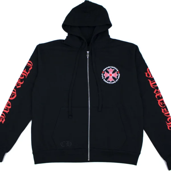 Chrome Hearts Made In Hollywood Plus Cross Zip Up Hoodie