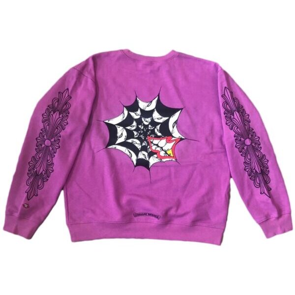 Buy Now Chrome Hearts Matty Boy Spider Web Sweatshirt - Purple At Official Store. We Provide Fast Shipping and Quality Service.