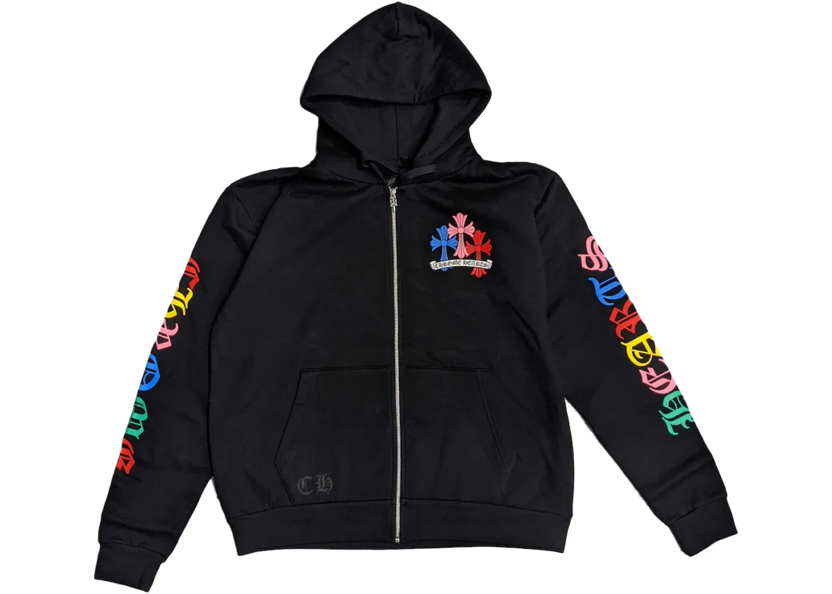 Chrome Hearts Multi Color Cross Cemetery Zip Up Hoodie