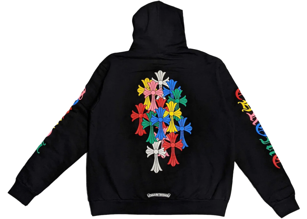 Chrome Hearts Multi Color Cross Cemetery Zip Up Hoodie