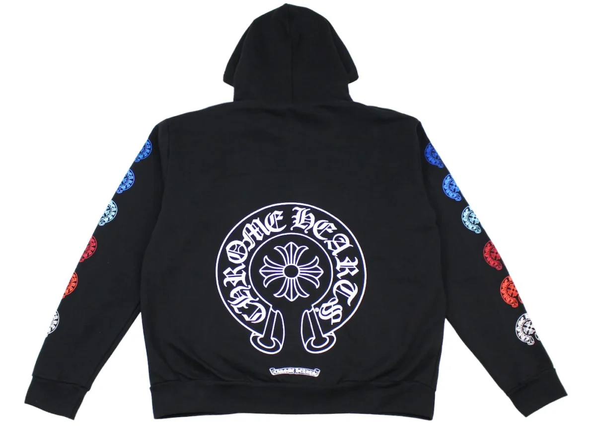 Chrome Hearts Multi color Horseshoe Logo Zip Up Hoodie