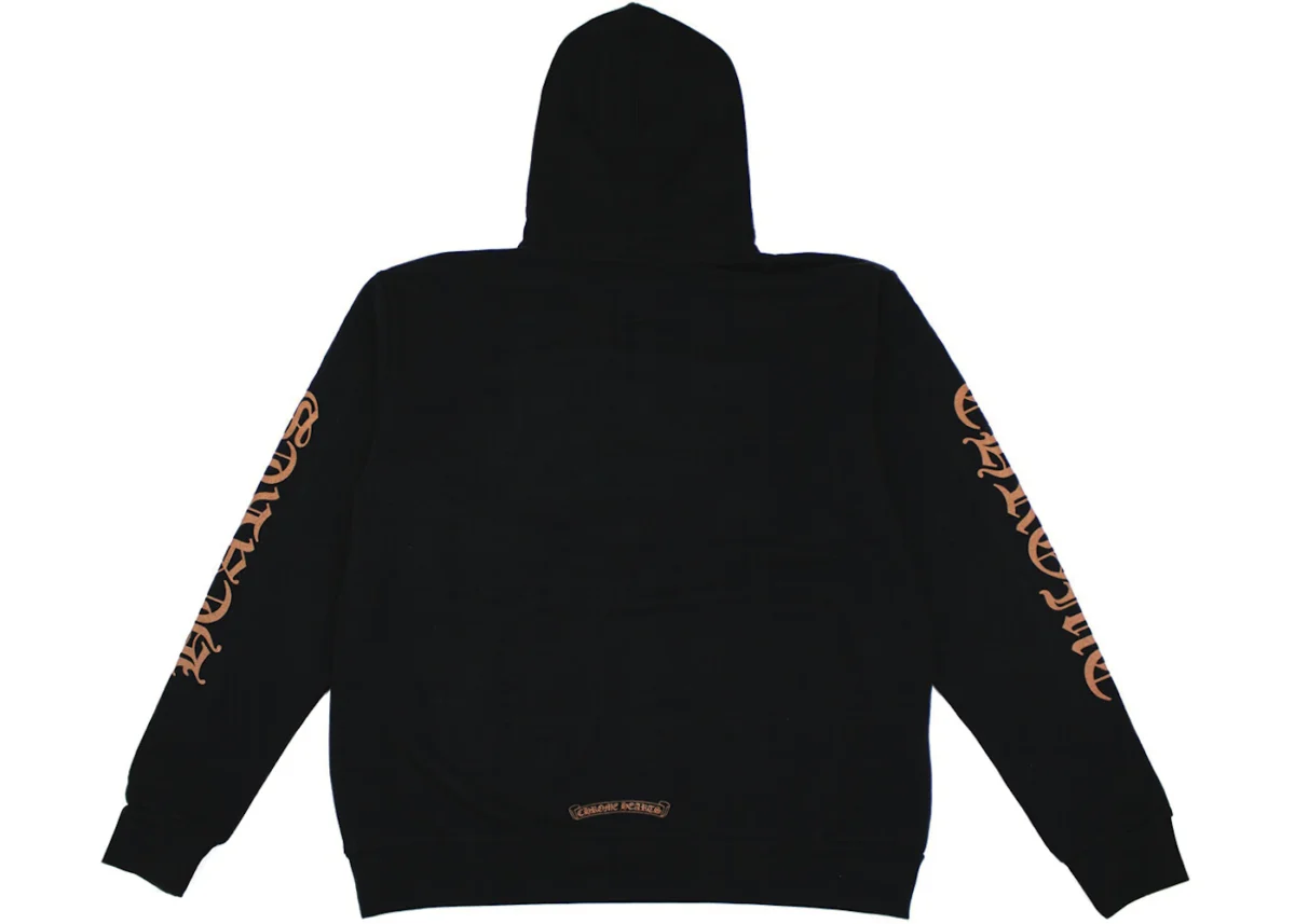 Chrome Hearts Vertical Logo FU Hood Hoodie Black